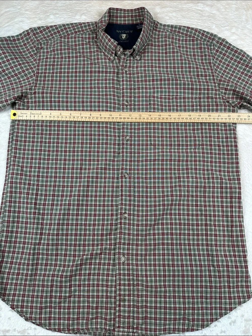 J. Crew Size M Men's Red and Green Plaid Button-Down Shirt | Business